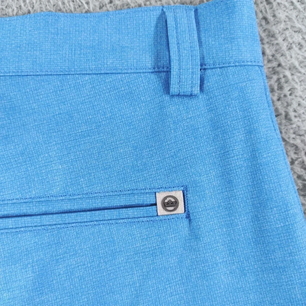 Peter Millar Shorts Mens 40 Blue Crown Sport Performance Wicking Golf Chino EUC - Picture 3 of 16